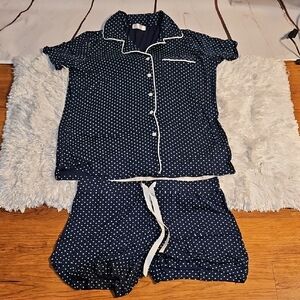 Navy Polka‎ Dot Women's  Pajamas size Medium